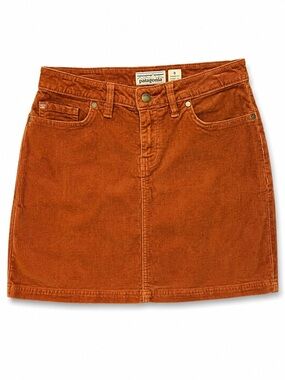 Patagonia Organic Cotton Corduroy Mini Skirt Rust Brown Size 0